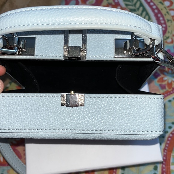 Brandon blackwood light blue Kendrick trunk with silver hardware - Picture 3 of 3